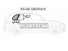 XYG X5-06 SW/RH/X Стекло кузова (собачник) заднее правое BMW X5 E70 07-