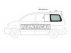 XYG YR40 SR/LH/X Стекло кузова заднее  левое цельное TOYOTA TOWNACE WAGON 96-
