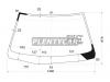 XYG ZX110-RLFW/X Стекло лобовое в клей TOYOTA MARK II 4D SEDAN  00- MARK II BLIT WG  02-