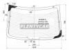 KMK GLASS KIAS0012 Стекло заднее (Цвет зеленый/ Обогрев/ 4D SED) Kia Rio 11-17