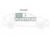 KMK GLASS RENS0060 Стекло боковое опускное (Сзади/ Справа/ Цвет зеленый) Renault Logan 14- / Sandero 14- / Dacia Logan