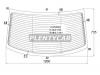 KMK GLASS VLWS0063 Стекло заднее (Цвет зеленый/ Обогрев/ 4D SED) Volkswagen Polo 09-20