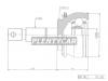 HDK TO80 Шрус наружный TOYOTA HILUX 05- FORTUNER 05-