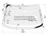 XYG P11RW/H/X Стекло заднее с обогревом NISSAN PRIMERA 95-01 4D