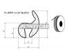 FLEXLINE FL8MMULIPBLACK Молдинг универсальный, жесткий профиль U-LIP. Бухта 30м (цена за 1метр)