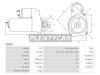 AS-PL S2035 Стартер Nissan AD 06-16 / Juke 10-20 / Qashqai 06-13 / Teana 08-14 (1,2 kW/ Z=10)