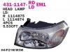 DEPO 431-1147L-LDEM1 Фара L [хром]