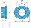 BPW 03.262.17.18.0 0326217180  Гайка M52x2/SW80 ступицы BPW