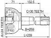 FEBEST 0110015 ШРУС НАРУЖНЫЙ 24x59x30 (TOYOTA LAND CRUISER 100 FZJ105 1998-2007 TOYOTA LAND CRUISER 80 FZJ80/HDJ81/