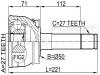 FEBEST 0210024 ШРУС НАРУЖНЫЙ 27x50x27 (NISSAN DATSUN D21 1992-1996 NISSAN KING CAB D21 1985-1998 NISSAN MISTRAL R20