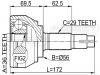 FEBEST 0210075 ШРУС НАРУЖНЫЙ 36x56x29 (NISSAN MURANO Z50 2002-2007 NISSAN PRESAGE NU31 4WD 2003-) FEBEST
