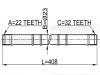 FEBEST 0212GA16LH ПОЛУОСЬ ЛЕВАЯ 22x408x32 (NISSAN PRIMERA P10 1990-1996) FEBEST