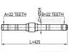 FEBEST 0212P10LH ПОЛУОСЬ ЛЕВАЯ 22x425x22 (NISSAN PRIMERA P10 1990-1996 NISSAN PRIMERA P11 1996-2001) FEBEST