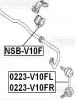 FEBEST 0223V10FL ТЯГА СТАБИЛИЗАТОРА ПЕРЕДНЯЯ ЛЕВАЯ (HONDA CIVIC FD1/FD2 2006- NISSAN ALMERA TINO V10M 1998-2003) FEBE