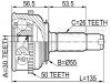 FEBEST 0310024A50 ШРУС НАРУЖНЫЙ 30x55x26 (HONDA CIVIC EJ9/EK1/EK3/EK4 1995-2001 HONDA CIVIC/CIVIC FERIO EK#/EJ9 1995-2
