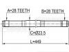FEBEST 0312EK3RH ПОЛУОСЬ ПРАВАЯ 28x437x28 (HONDA BALLADE 1997-2000 HONDA CIVIC EJ9/EK1/EK3/EK4 1995-2001) FEBEST