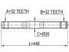 FEBEST 0312RD1RH ПОЛУОСЬ ПРАВАЯ 32x437x32 (HONDA CR-V RD1/RD2 1997-2001 HONDA ODYSSEY/SHUTTLE RA6/RA7/RA8/RA9 1999-20