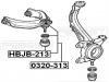 FEBEST 0320-313 Шаровая опора верхняя