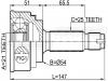 FEBEST 0410039 ШРУС НАРУЖНЫЙ 21x54x25 (MITSUBISHI LANCER/MIRAGE CJ 1995-2003 MITSUBISHI LANCER/MIRAGE CK 1995-2000)