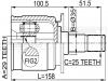 FEBEST 0411-CU20RR ШРУС внутренний задний