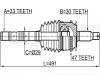 FEBEST 0414-KB4A47R ШРУС наружный с валом правый