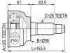 FEBEST 0510006 ШРУС НАРУЖНЫЙ 25x56x26 (MAZDA 626 GD 1988-1992) FEBEST