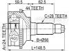 FEBEST 0510041A44 ШРУС НАРУЖНЫЙ 24x56x28 (MAZDA TRIBUTE EP 2001-) FEBEST