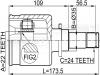 FEBEST 0511-M316MTLH ШРУС внутренний левый