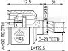 FEBEST 0511-M6ATLH ШРУС внутренний левый