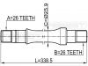FEBEST 0712-RH413 Полуось правая