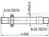 FEBEST 1612-211LH Полуось левая
