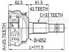 FEBEST 1810015A43 ШРУС НАРУЖНЫЙ 25x52x33 (OPEL KADETT E 1984-1991 OPEL VECTRA A 1988-1995) FEBEST