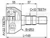 FEBEST 1810ZAF ШРУС НАРУЖНЫЙ 22x52,25x33 (OPEL ASTRA H 2004- OPEL ZAFIRA-B 2005-) FEBEST