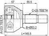 FEBEST 2110FOC ШРУС НАРУЖНЫЙ 23x53.2x25 (FORD FOCUS I DAW/DBW/DFW/DNW 1998-2004) FEBEST