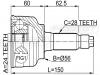 FEBEST 2210CLAR ШРУС НАРУЖНЫЙ 24x56x28 (KIA CLARUS (K9A) 1996-) FEBEST
