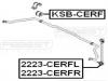 FEBEST 2223-CERFR Тяга стабилизатора передняя правая