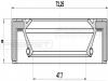 FEBEST 95GAS-49720808X Сальник MITSUBISHI OUTLANDER CU# 2002-2006 (49X72X8)