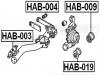 FEBEST HAB003 САЙЛЕНБЛОК ЗАДНЕГО РЫЧАГА (HONDA CIVIC EU/EP/ES 2001-2006 HONDA CR-V RD4/RD5/RD6/RD7/RD9 2001-2006)