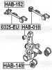 FEBEST HAB149 САЙЛЕНБЛОК ЗАДНЕЙ ЦАПФЫ (HONDA CIVIC EU/EP/ES 2001-2006 HONDA CIVIC GX EN1/EN2 1999- HONDA CR-V RD4/