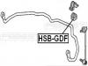 FEBEST HSBGDF ВТУЛКА ПЕРЕДНЕГО СТАБИЛИЗАТОРА D22 (HONDA JAZZ/FIT GD# 2001-) FEBEST