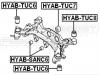 FEBEST HYABSANC6 САЙЛЕНБЛОК ПОДУШКИ ДИФФЕРЕНЦИАЛА (HYUNDAI SANTA FE CLASSIC 2006- KIA NEW SPORTAGE 2004-) FEBEST