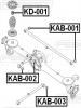 FEBEST KAB002 САЙЛЕНБЛОК ЗАДНЕЙ ПРОДОЛЬНОЙ ТЯГИ