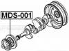 FEBEST MDS001 ШКИВ КОЛЕНВАЛА 4D56 (MITSUBISHI PAJERO II V14W-V55W 1991-2004) FEBEST