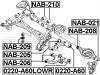 FEBEST NAB-209 Сайлентблок задней балки