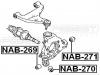 FEBEST NAB269 САЙЛЕНБЛОК ЗАДНЕЙ ЦАПФЫ (NISSAN ELGRAND E51 2002-) FEBEST