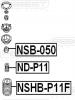 FEBEST NSB-050 Втулка амортизатора