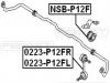 FEBEST NSBP12F ВТУЛКА ПЕРЕДНЕГО СТАБИЛИЗАТОРА D25 (NISSAN PRIMERA P12 2001-) FEBEST