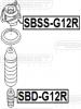 FEBEST SBSS-G12R Опора амортизатора задн SBSS-G12R