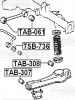 FEBEST TAB307 САЙЛЕНБЛОК ЗАДНЕГО РЫЧАГА