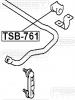 FEBEST TSB761 Втулка заднего стабилизатора